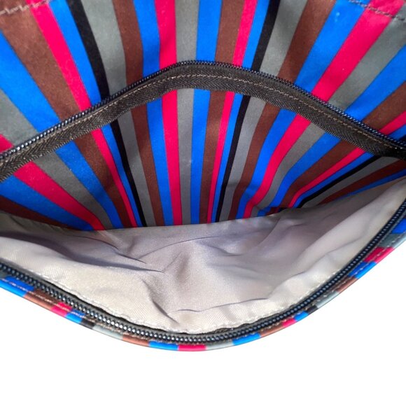 Brics Women’s Multicolor Nylon Striped Bag Adjustable Strap Crossbody Bag - Picture 9 of 13